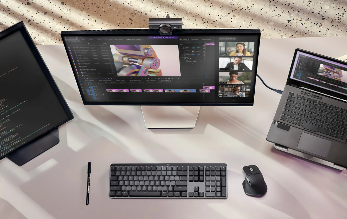 LOGITECH MX Brio – 4K UHD / 30fps & 1080p / 60fps / USB-A – Business & Streaming Webcam with Autofocus & Noise-Reducing Mics