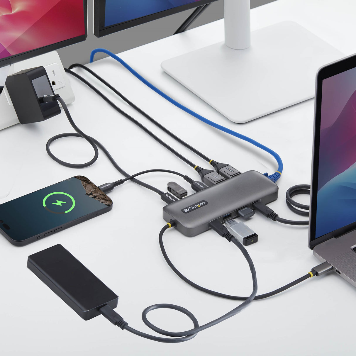STARTECH 189B-USBC-MULTIPORT – USB-C / 100W PD / DP / 2x USB-A / Ethernet – Docking Station