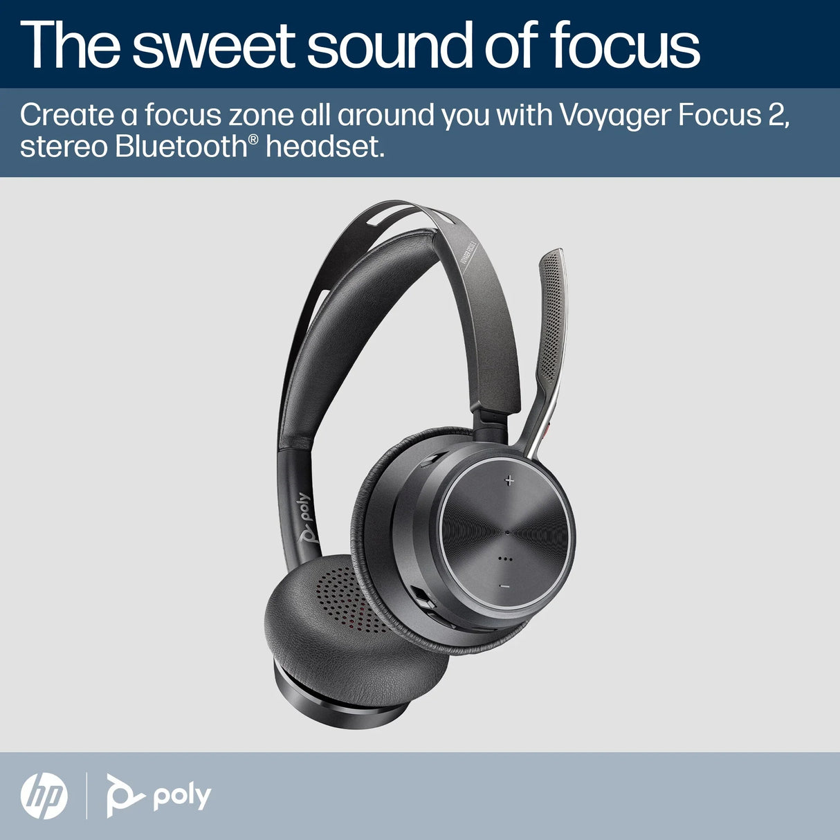 POLY Voyager Focus 2 – Wired USB-C / Stereo / Office – Over-Ear Headset