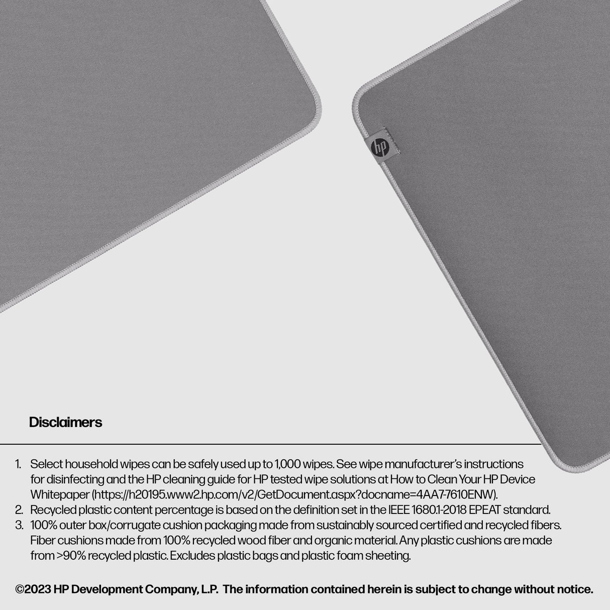 HPE 205 SANITIZABLE DESK MAT – Wired USB / Office / Durable Desk Protector