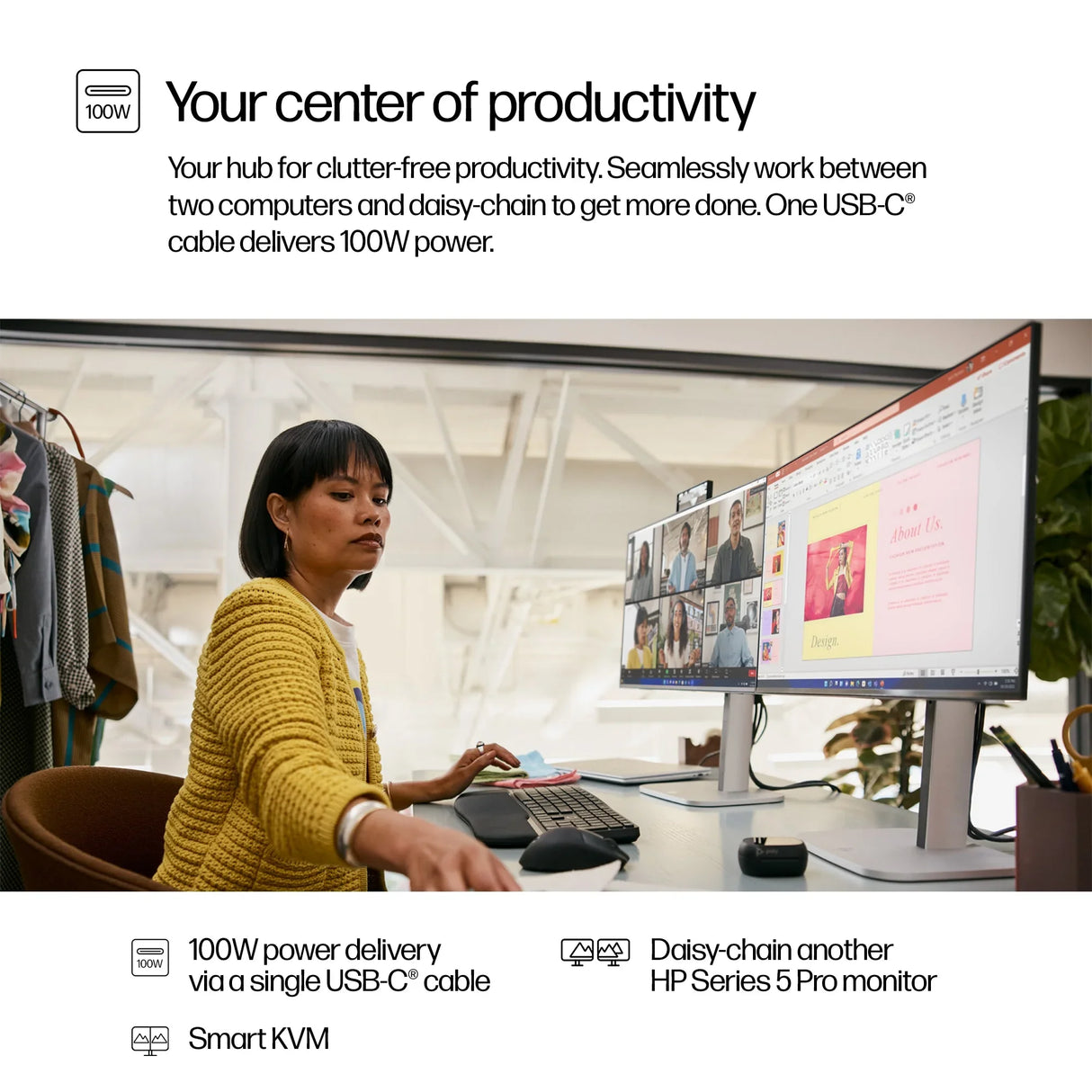 HP 524pm Monitor – 23.8" / Full HD / IPS / 60Hz – Business Monitor