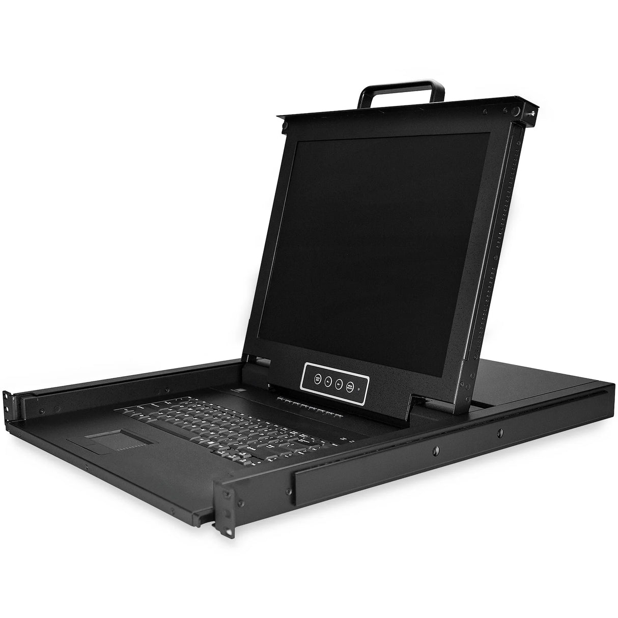 STARTECH 8 Port Rackmount KVM Console w| 6ft Cables - Integrated KVM Switch w| 17" LCD Monitor - Fully Featured 1U LCD KVM Drawer- OSD KVM - Durable 50 |000 MTBF - USB + VGA Support (RKCONS1708K) (RKCONS1708K)