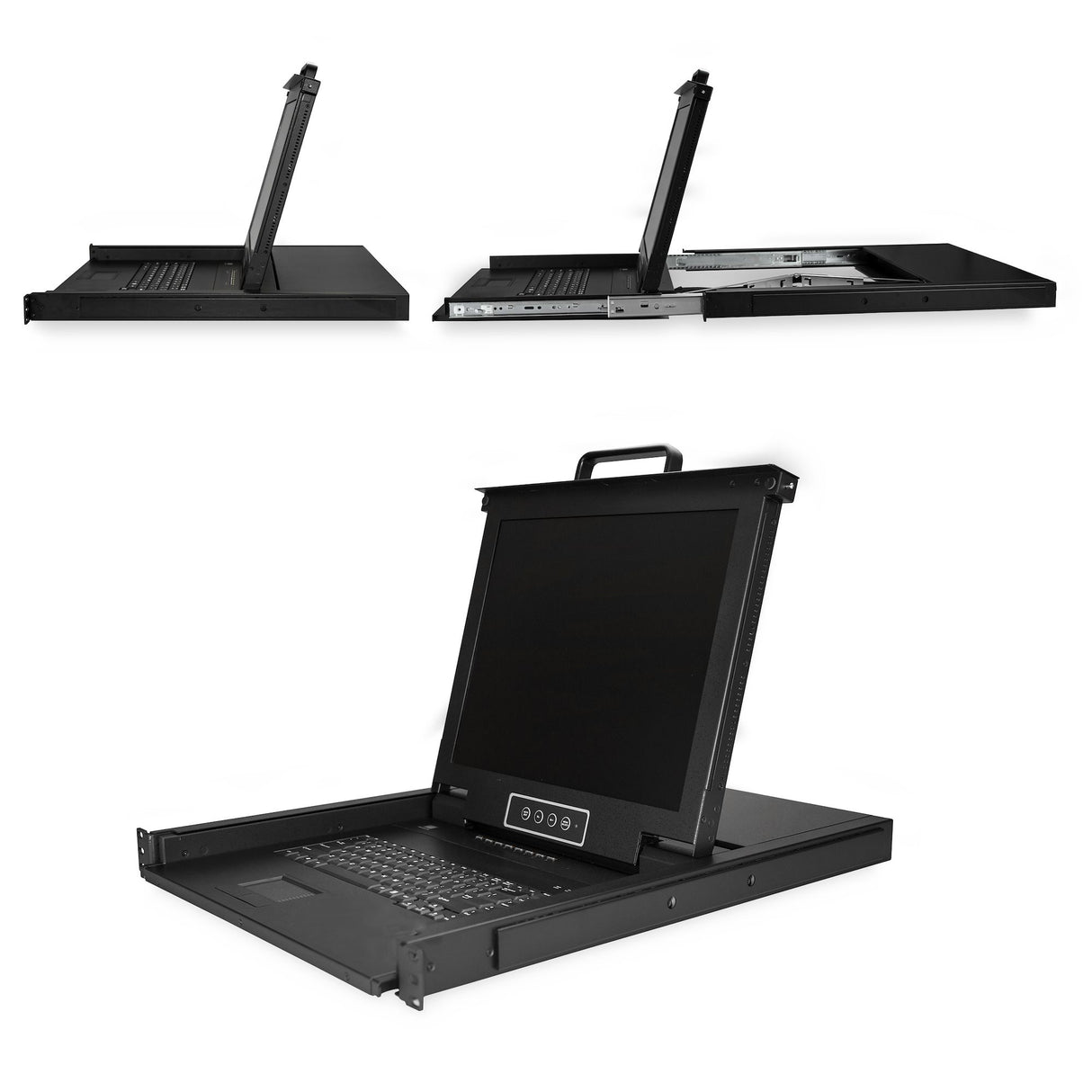 STARTECH 8 Port Rackmount KVM Console w| 6ft Cables - Integrated KVM Switch w| 17" LCD Monitor - Fully Featured 1U LCD KVM Drawer- OSD KVM - Durable 50 |000 MTBF - USB + VGA Support (RKCONS1708K) (RKCONS1708K)