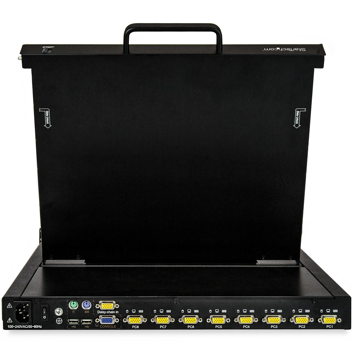 STARTECH 8 Port Rackmount KVM Console w| 6ft Cables - Integrated KVM Switch w| 17" LCD Monitor - Fully Featured 1U LCD KVM Drawer- OSD KVM - Durable 50 |000 MTBF - USB + VGA Support (RKCONS1708K) (RKCONS1708K)