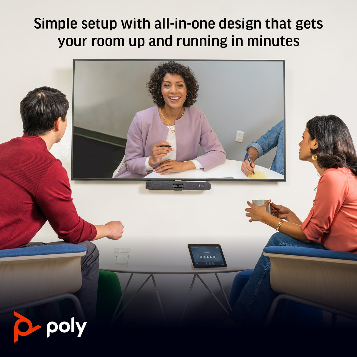POLY Studio X30 All-In-One TC8 Controller Kit Video Collaboration Bar