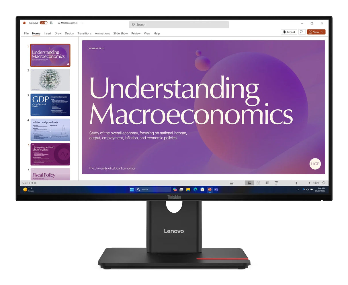 Lenovo Monitor – 23.8" / Full HD / IPS / 120Hz – Business Monitor