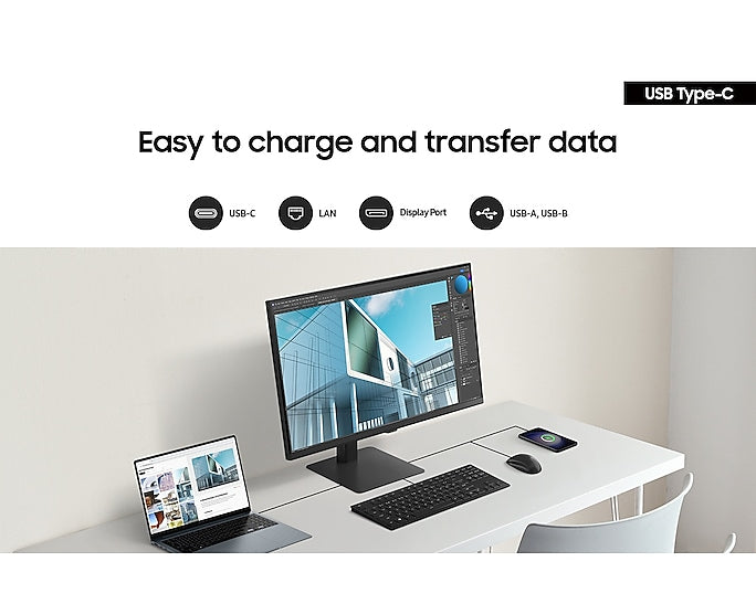 SAMSUNG LS24D600UEEXXY Monitor – 24" / QHD / IPS / 100Hz – Business Monitor