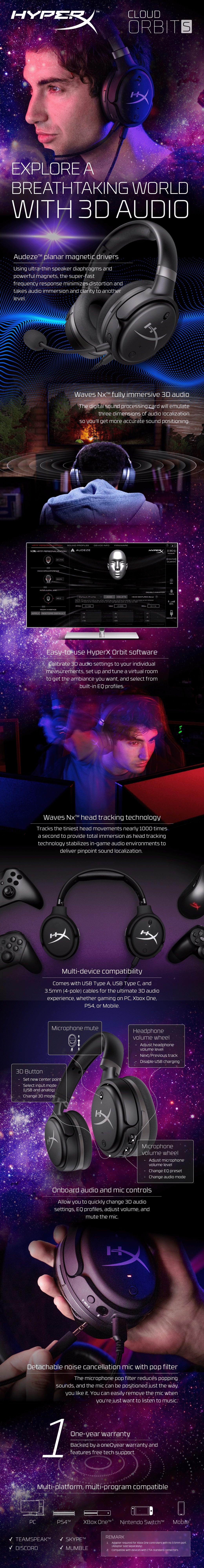 HP HyperX Cloud Orbit S Gaming Headset