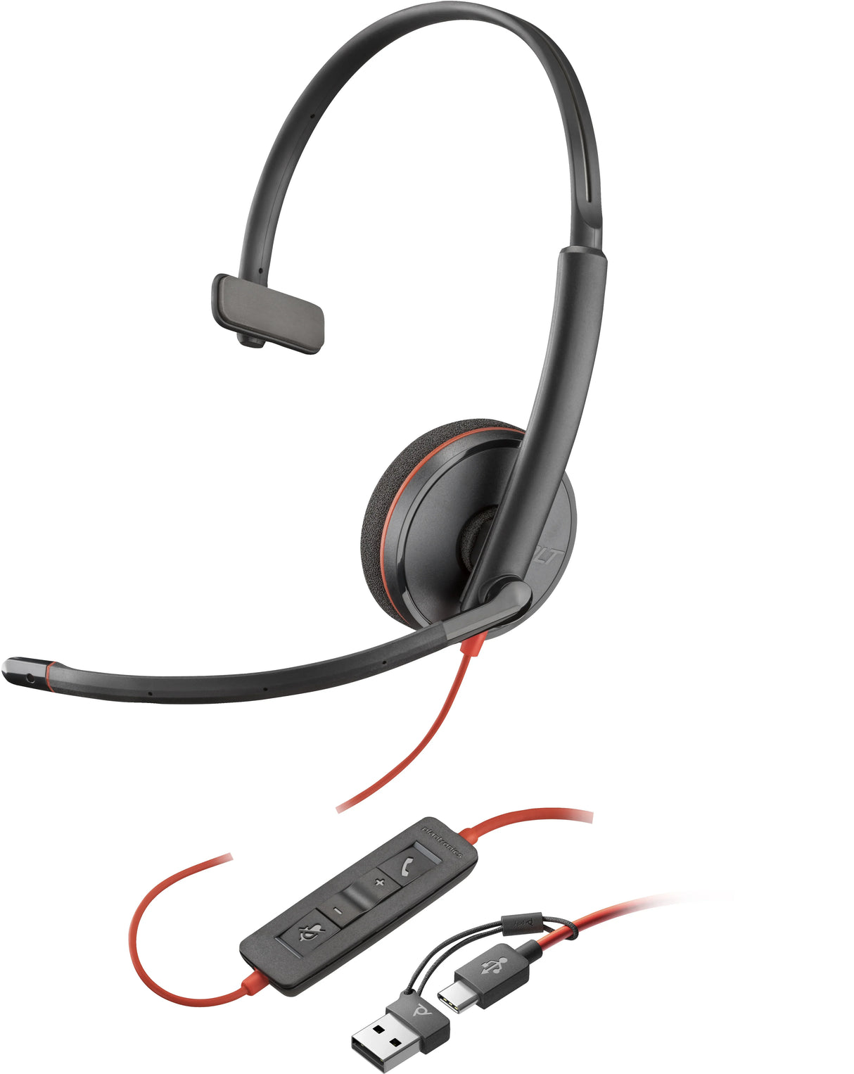 POLY Blackwire 3210 – Wired (3.5mm) / Mono / Office – On-Ear Headset