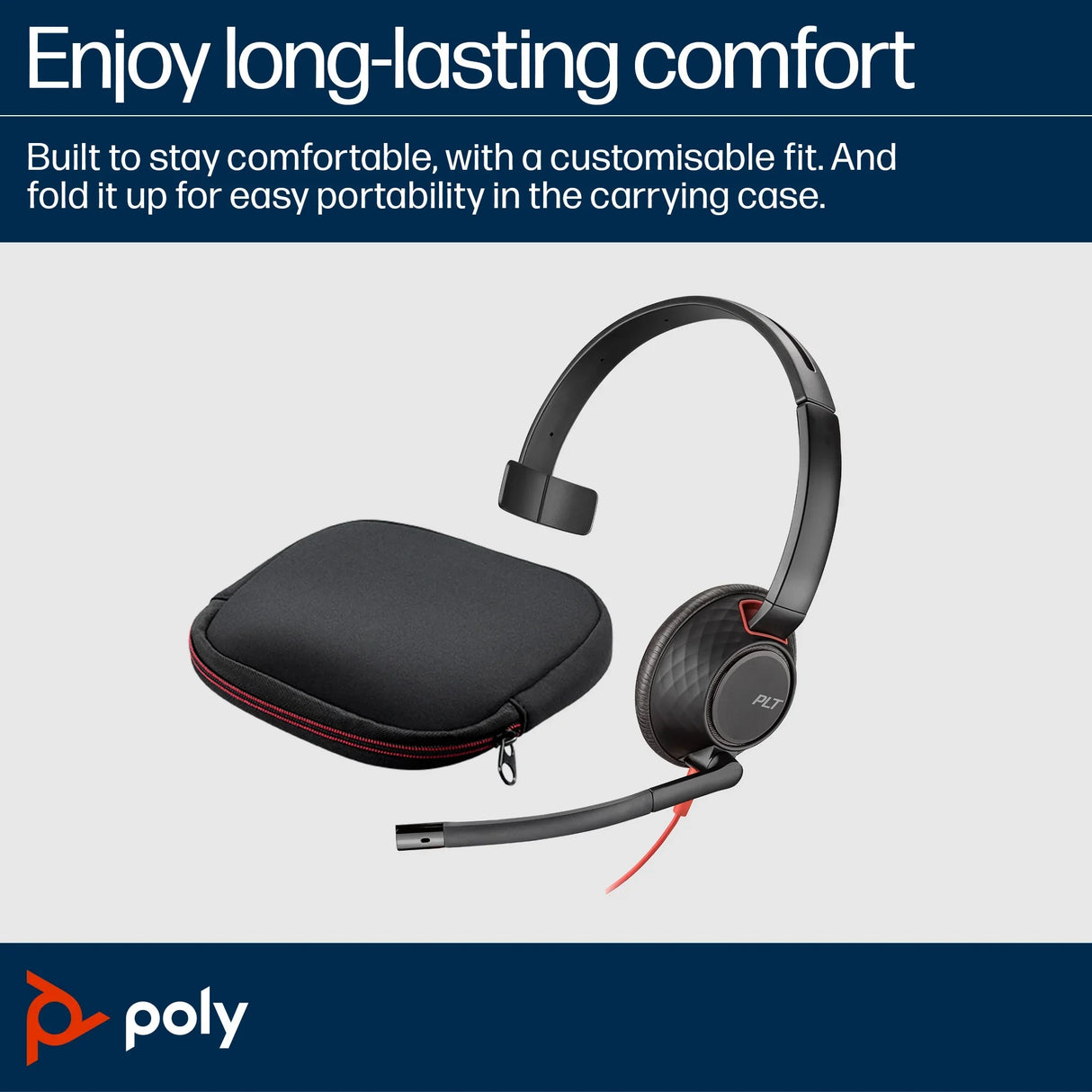 POLY Blackwire 5210 – Wired (USB-A) / Mono / Office – On-Ear Headset