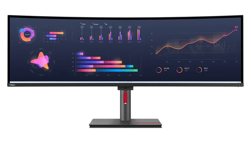 Lenovo ThinkVision Monitor – 49" / Dual QHD / IPS / 60Hz – Business Monitor