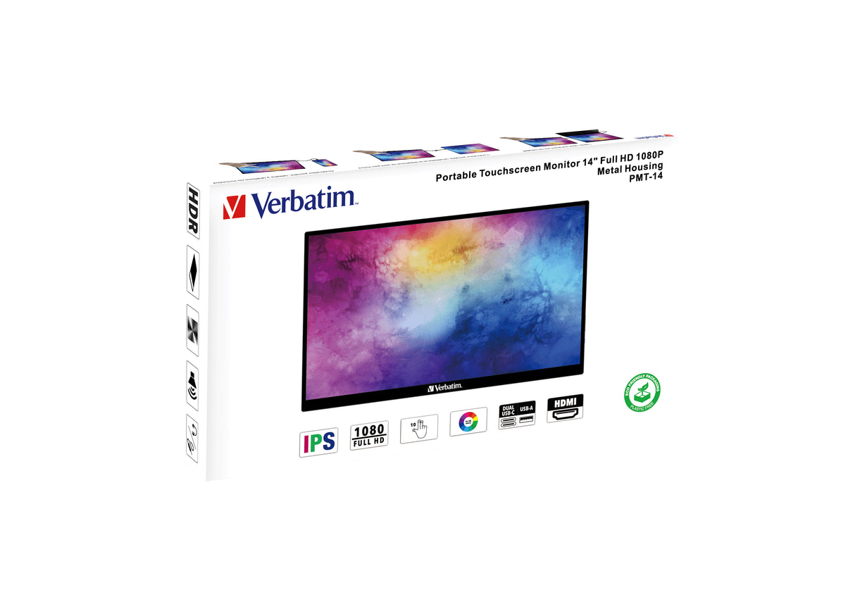 VERBATIM 49591 Monitor (14") Touchscreen