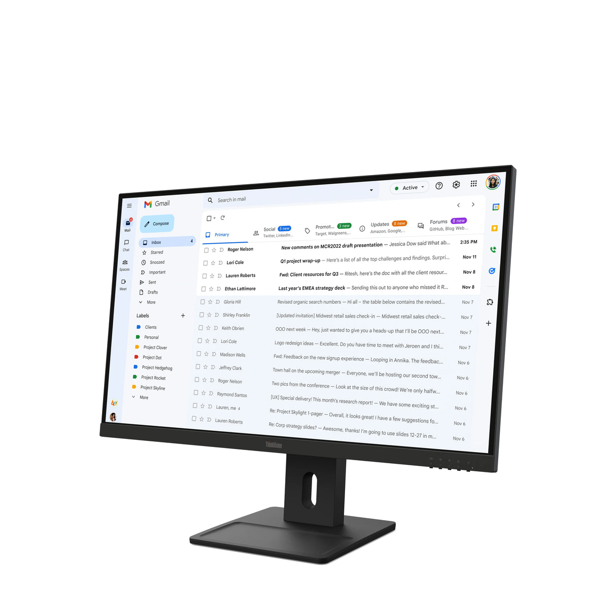 Lenovo E27-40 Monitor – 27" / Full HD / IPS / 100Hz – Business Monitor