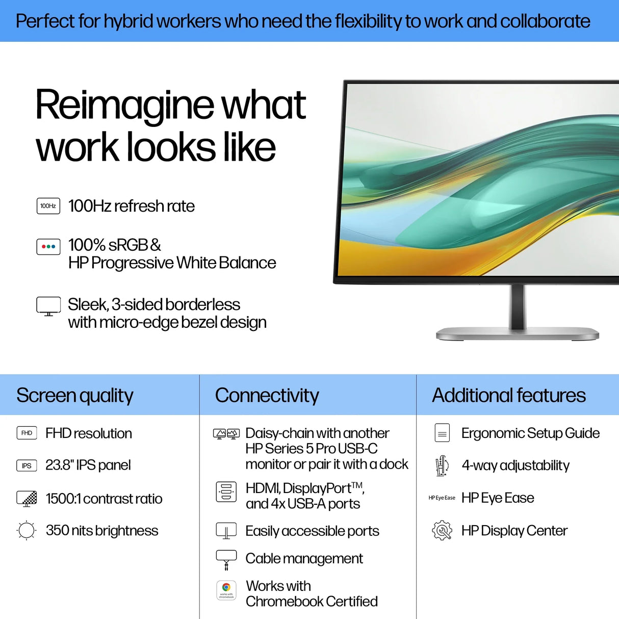 HP 524pf Monitor – 23.8" / Full HD / IPS / 60Hz – Business Monitor