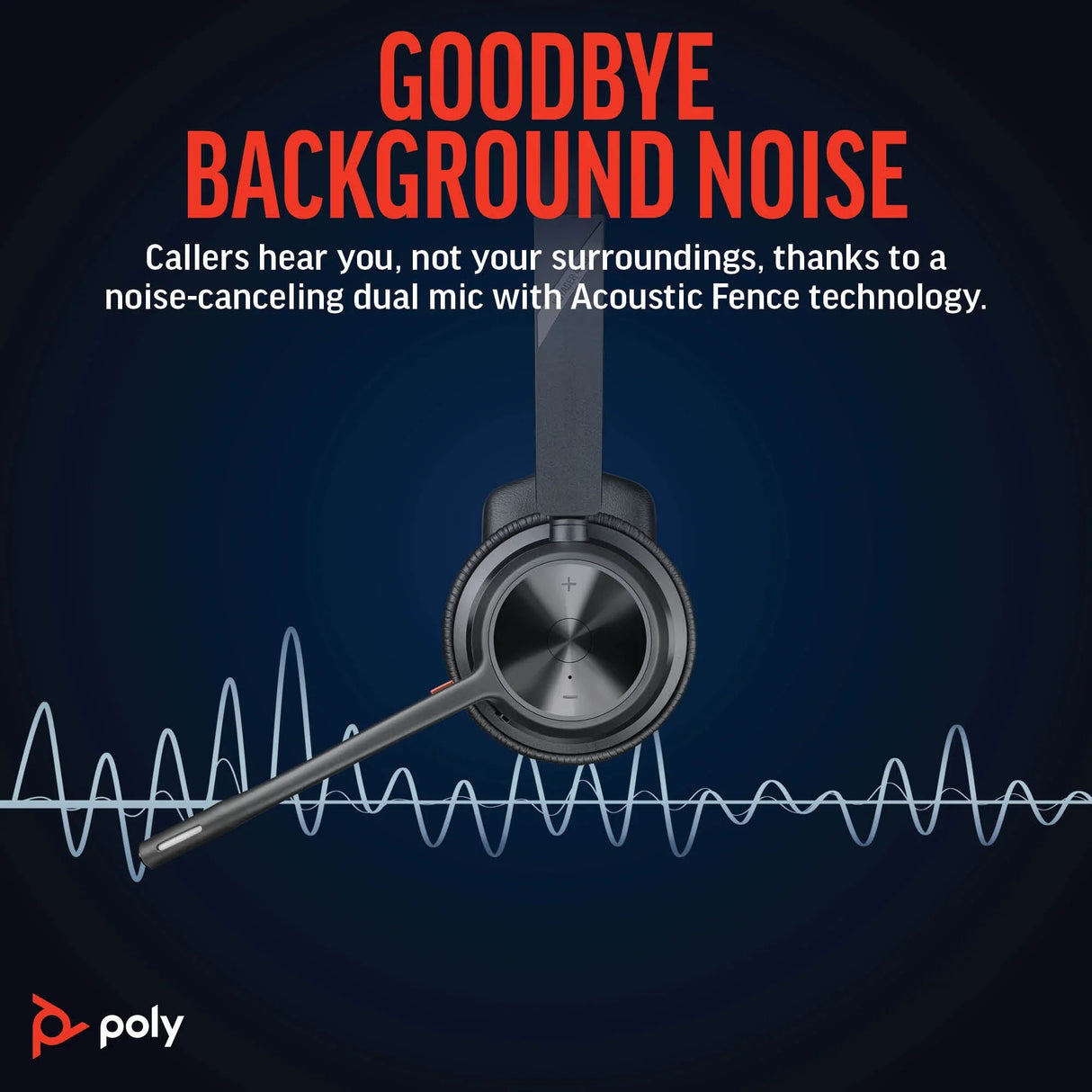 POLY Voyager 4310 UC – Bluetooth / Mono / Office – Ear-hook Headset