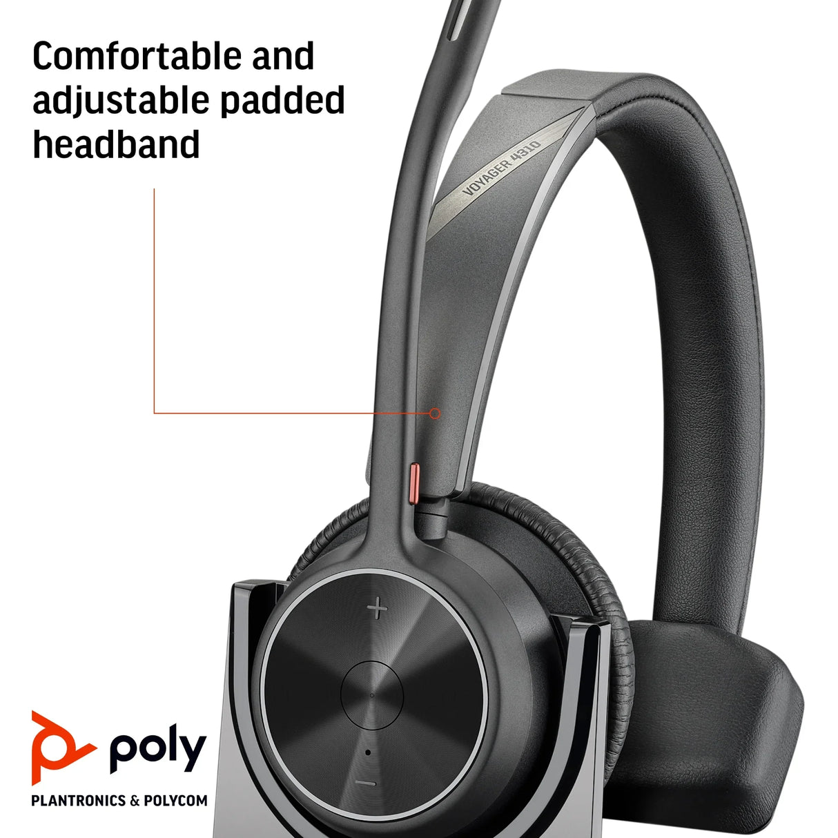POLY VOYAGER 4310 – Bluetooth / Mono / Office UC – On-Ear Headset