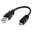 STARTECH 6in Micro USB Cable - A to Micro B - USB to Micro B - USB 2.0 A Male to USB 2.0 Micro-B Male - 6"es - Black (UUSBHAUB6IN)