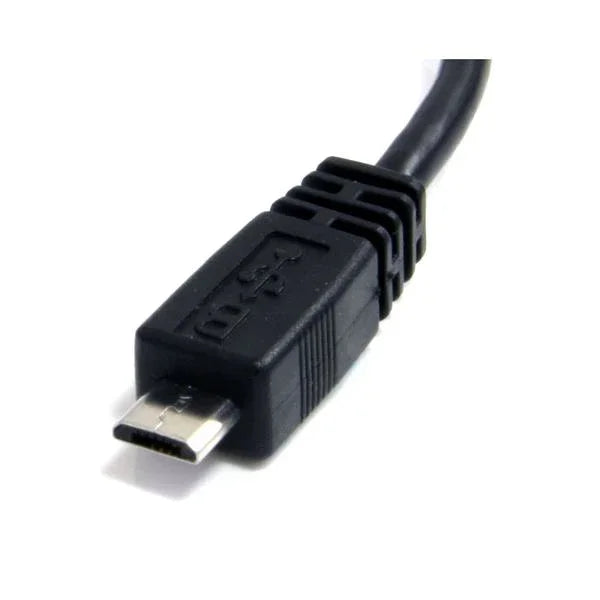STARTECH 6in Micro USB Cable - A to Micro B - USB to Micro B - USB 2.0 A Male to USB 2.0 Micro-B Male - 6"es - Black (UUSBHAUB6IN)