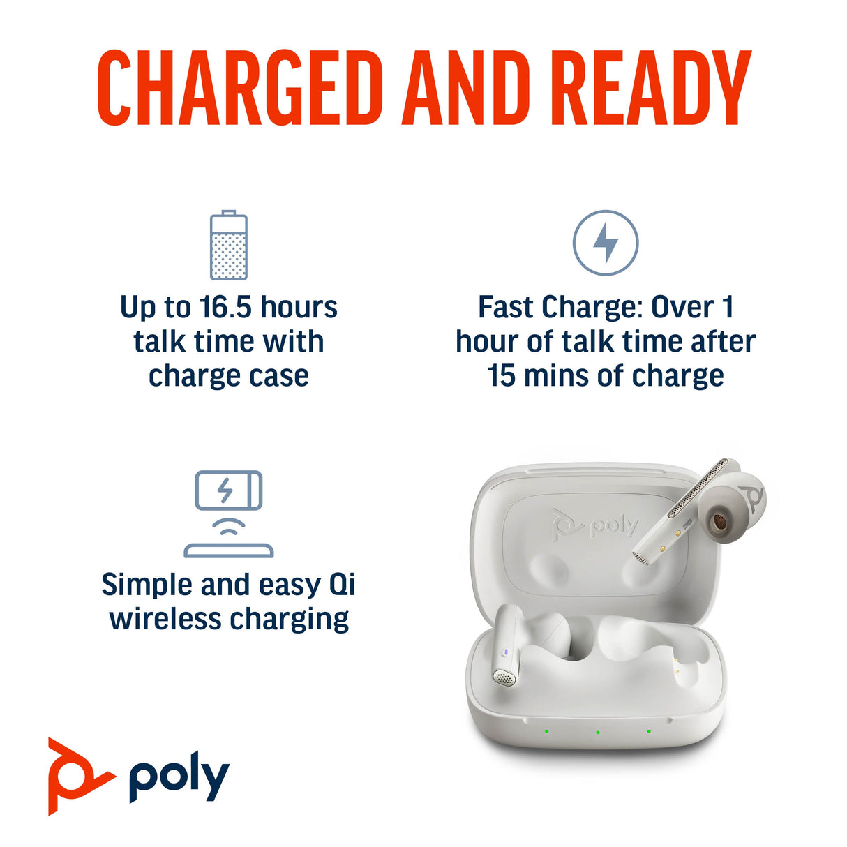 POLY Voyager Free 60 UC M BT700 USB-C Basic Charge Case Headset