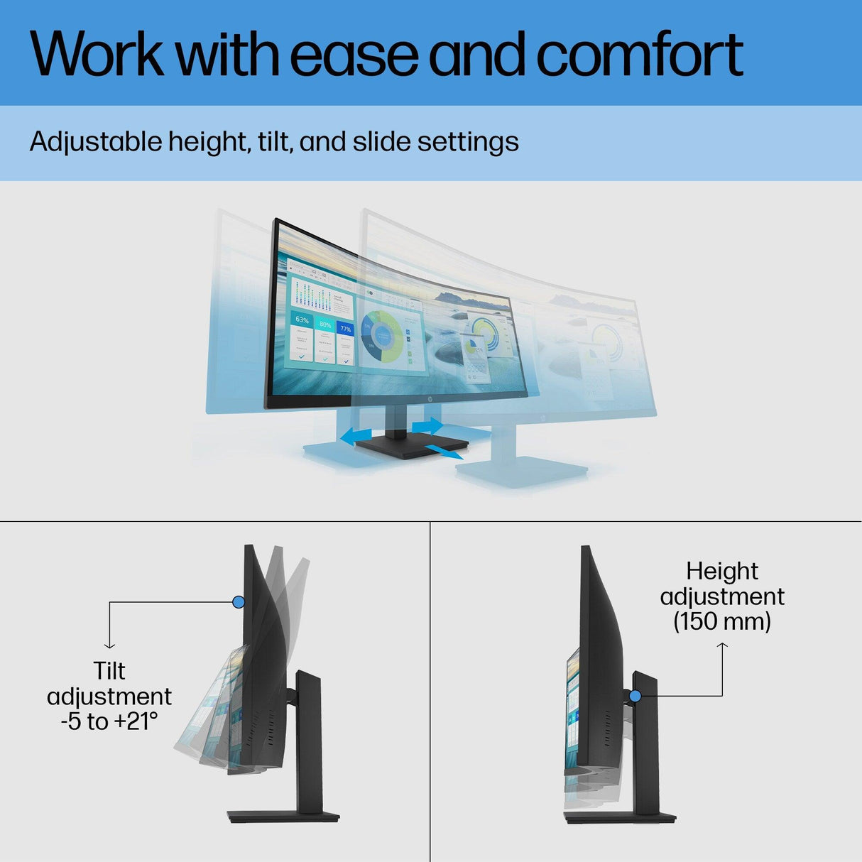 HP P34hc G4 computer monitor (34") Quad HD LED Black