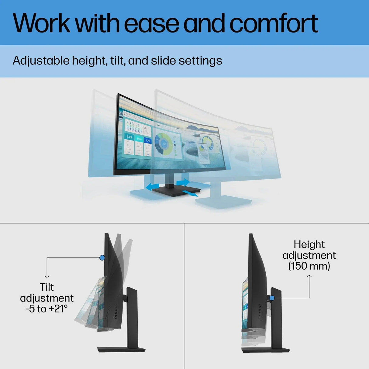 HP P34hc Monitor – 34" / QHD / IPS / 60Hz – Business Monitor