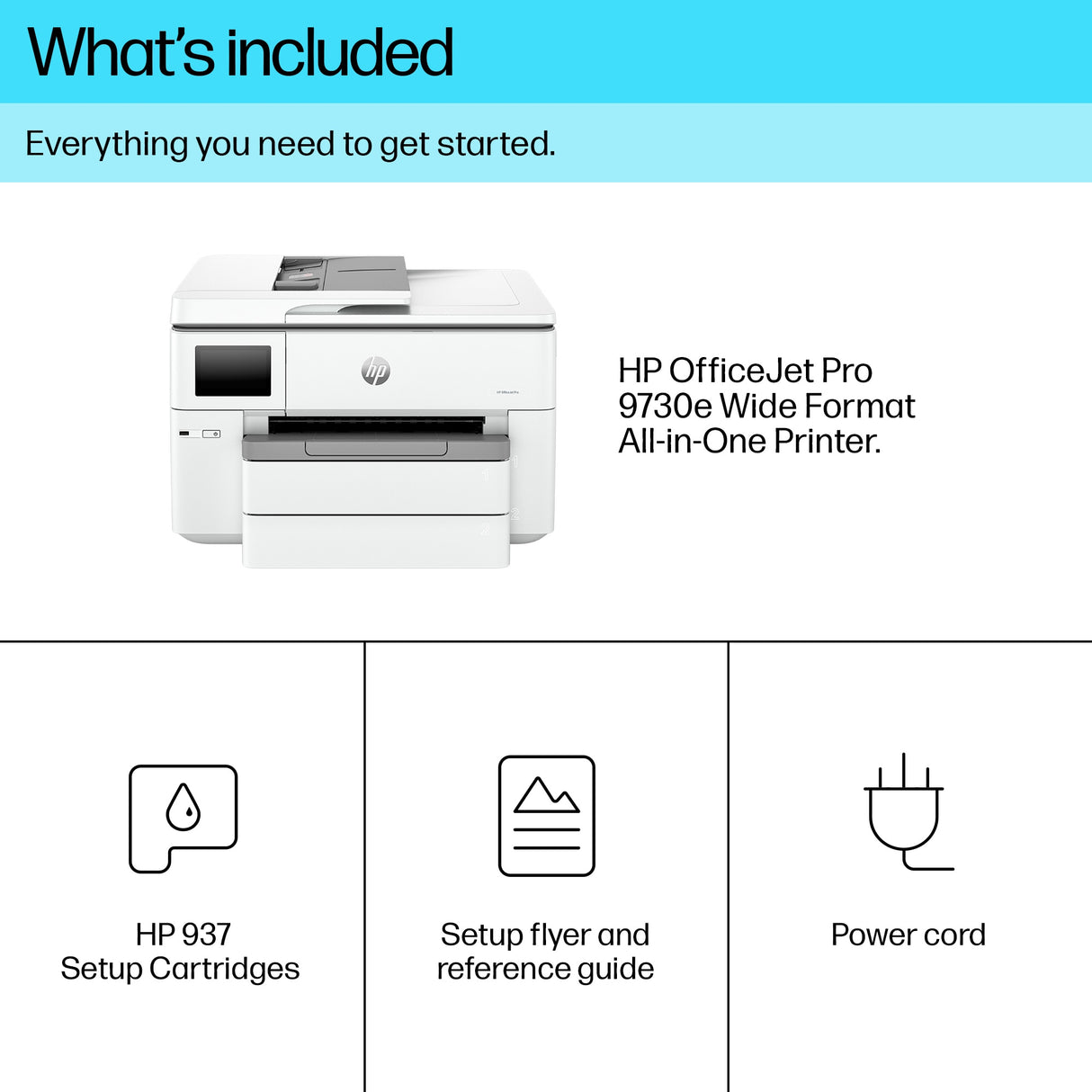 HP OfficeJet Pro 9730e Wide Format All-in-One Multifunction Printer