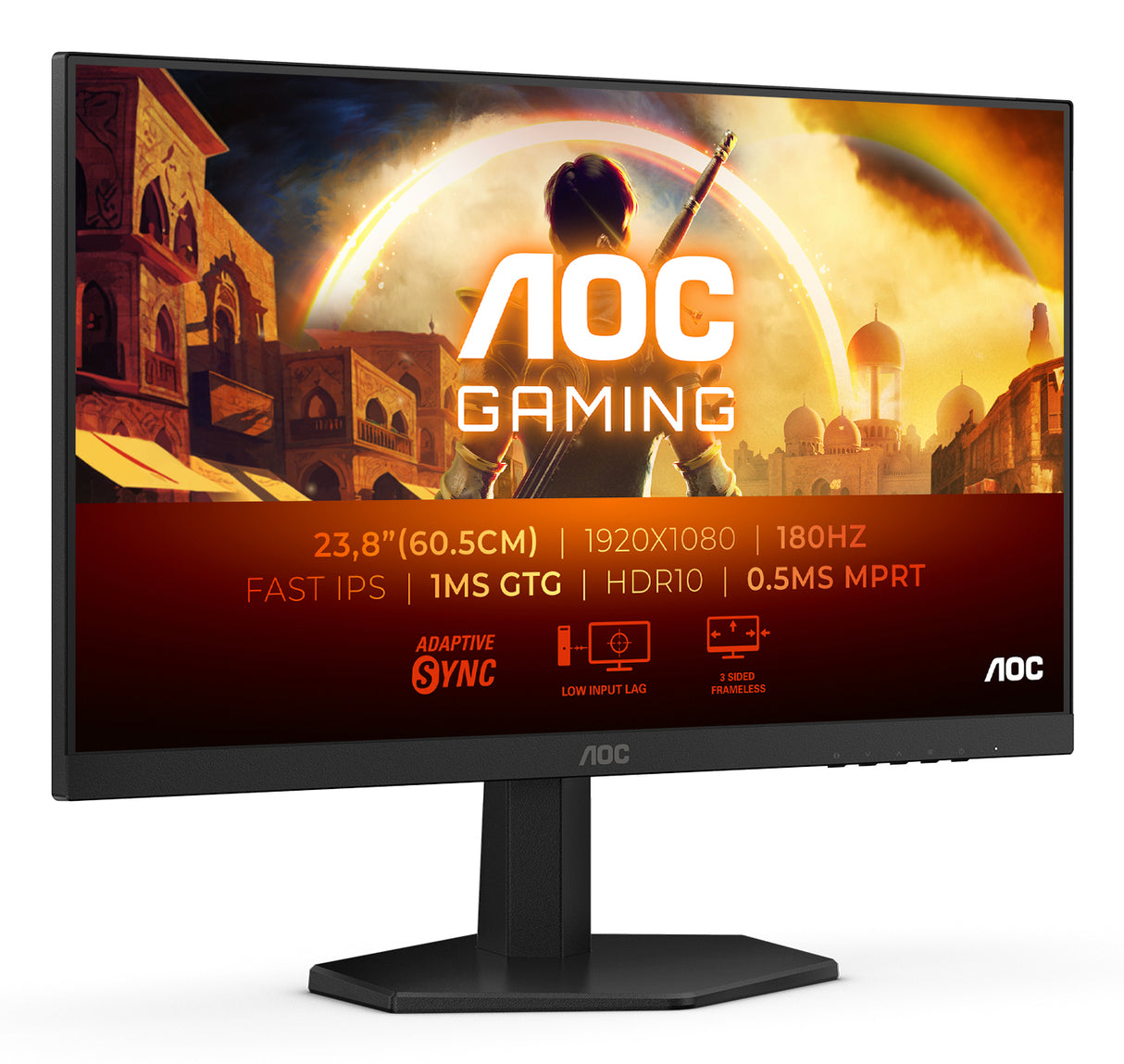 AOC 24G42E Monitor – 23.8" / Full HD / IPS / 180Hz – Gaming Monitor