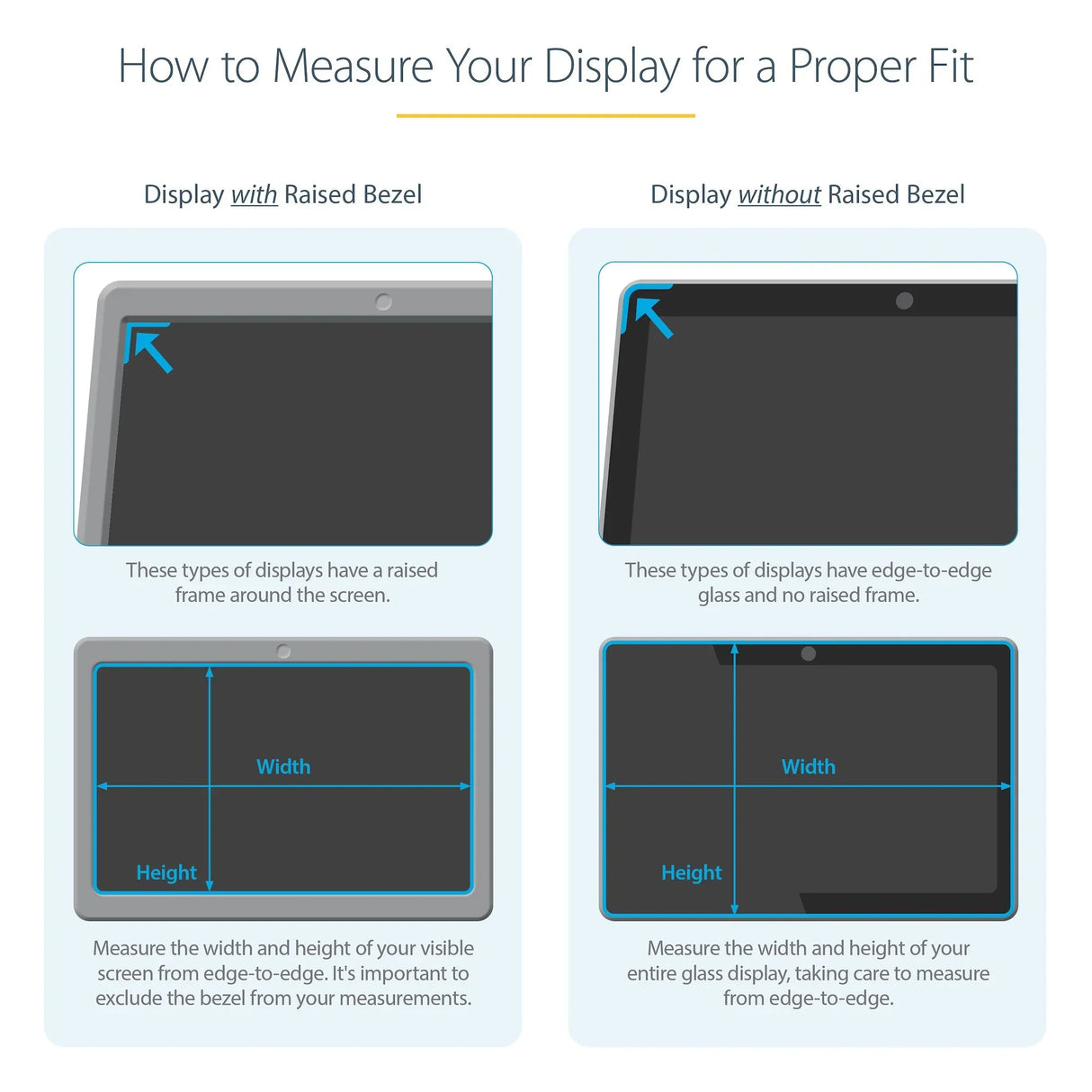 STARTECH 173L-PRIVACY-SCREEN – 17.3" / 2-Way Privacy – Laptop Privacy Filter – Frameless – Anti-Glare & Blue Light Reduction