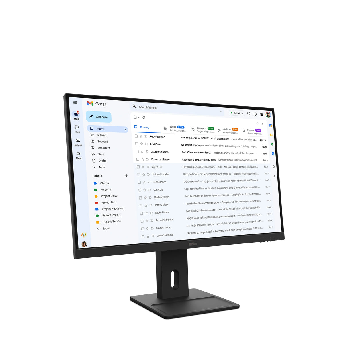 Lenovo E27-40 Monitor – 27" / Full HD / IPS / 100Hz – Business Monitor