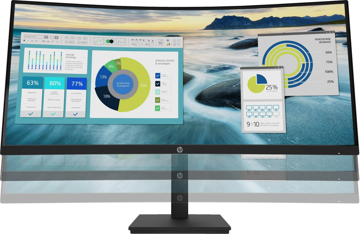 HP P34hc Monitor – 34" / QHD / IPS / 60Hz – Business Monitor