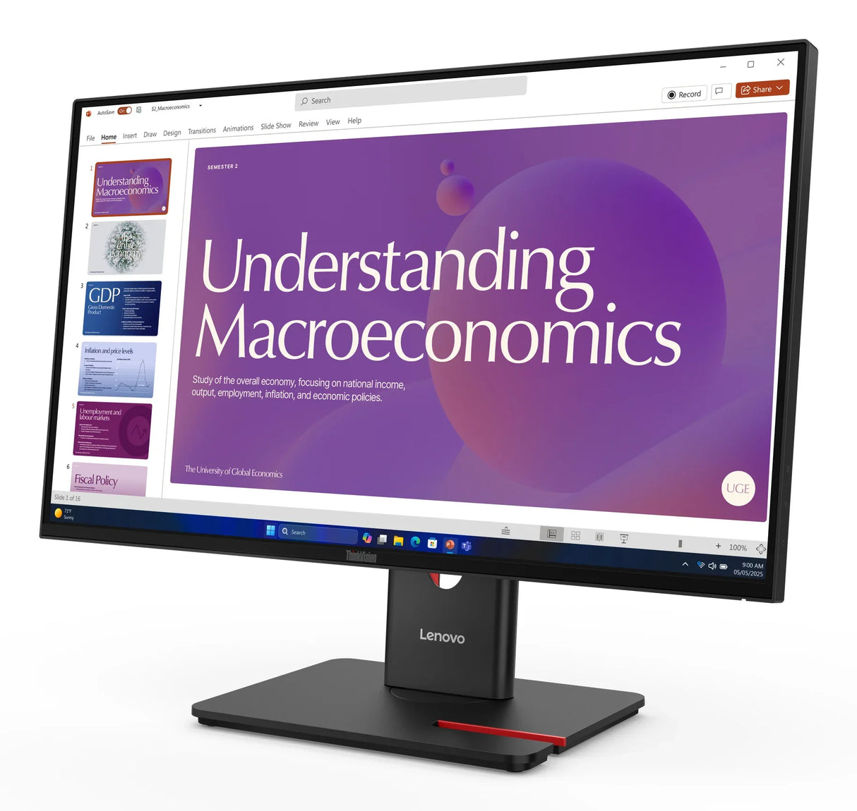 Lenovo Monitor – 23.8" / Full HD / IPS / 120Hz – Business Monitor