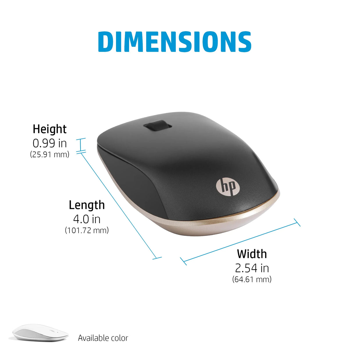 HP 410 – Bluetooth / 1600 DPI / Long Battery Life – Office Wireless Mouse