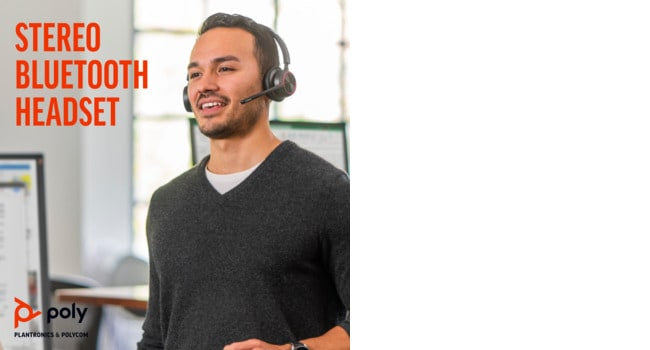 POLY Voyager 4320 USB-A MS Teams Certified Dongle Headset