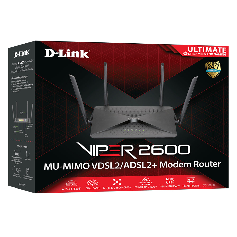 D-LINK VIPER 2600 Gigabit Ethernet Dual-Band Wireless Router
