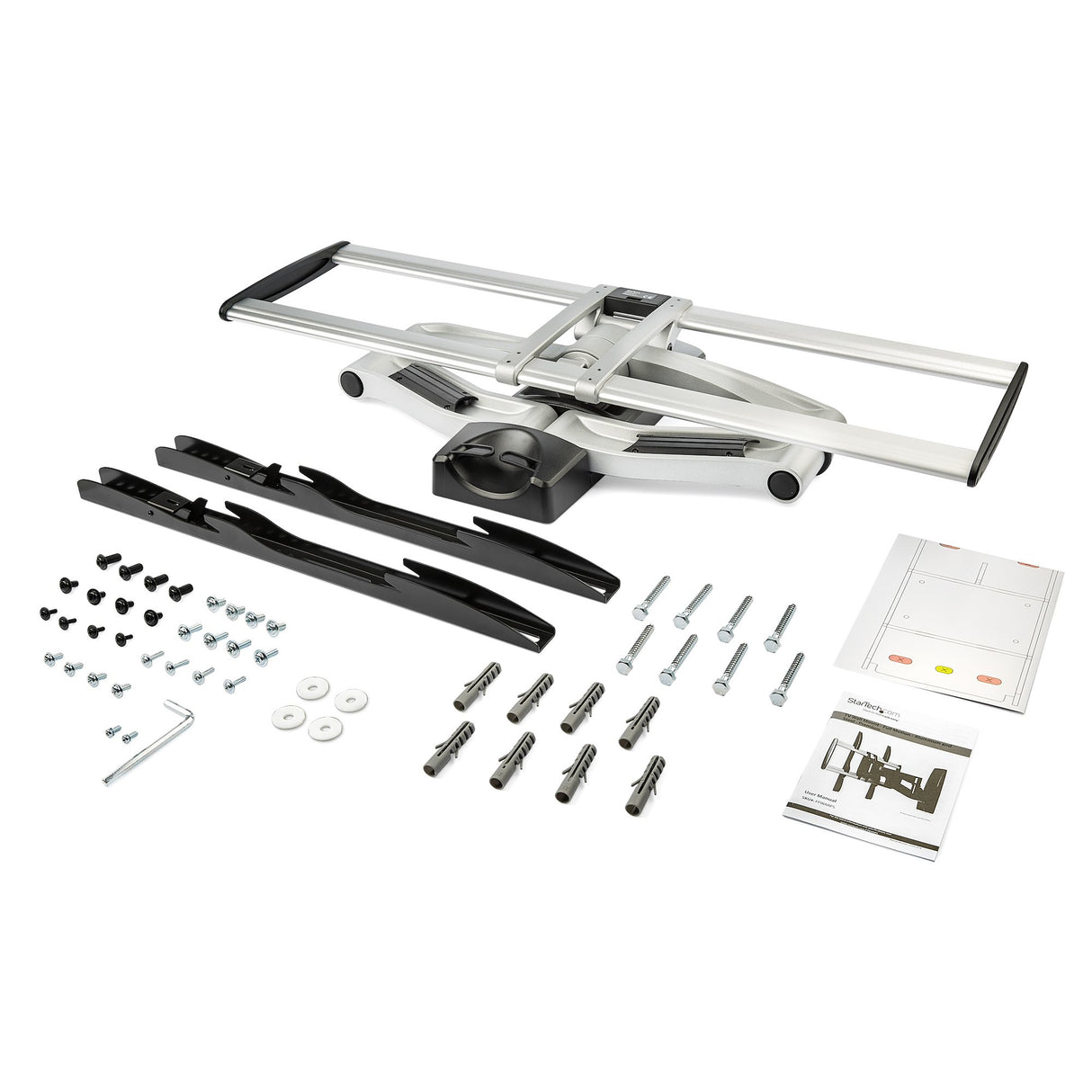 STARTECH Full Motion TV Wall Mount - Heavy Duty Articulating TV Wall Mount Bracket for 32" to 75" (165lb|75kg) VESA Display - Universal Adjustable Tilt|Swivel Flat Screen Arm - Silver (FPWARPS) (FPWARPS)