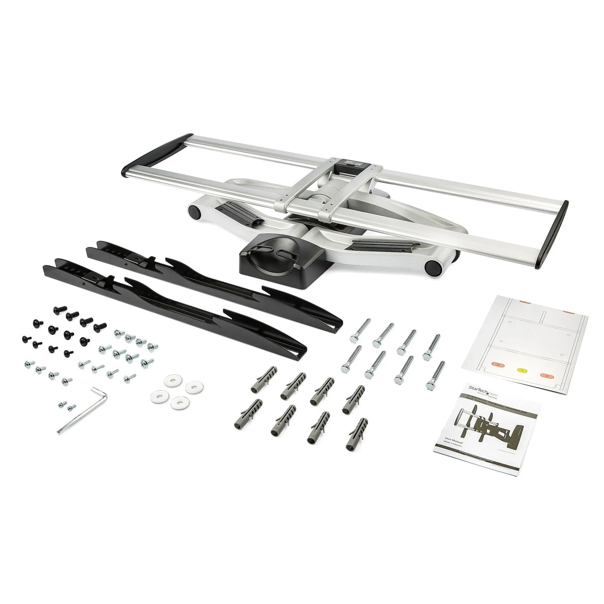 STARTECH Full Motion TV Wall Mount - Heavy Duty Articulating TV Wall Mount Bracket for 32" to 75" (165lb|75kg) VESA Display - Universal Adjustable Tilt|Swivel Flat Screen Arm - Silver (FPWARPS) (FPWARPS)