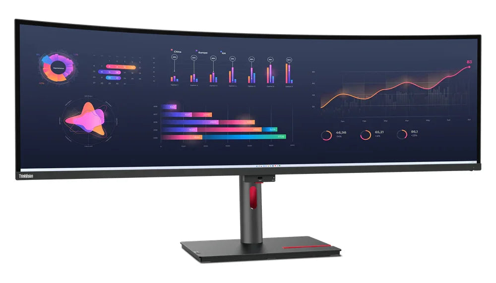 Lenovo ThinkVision Monitor – 49" / Dual QHD / IPS / 60Hz – Business Monitor