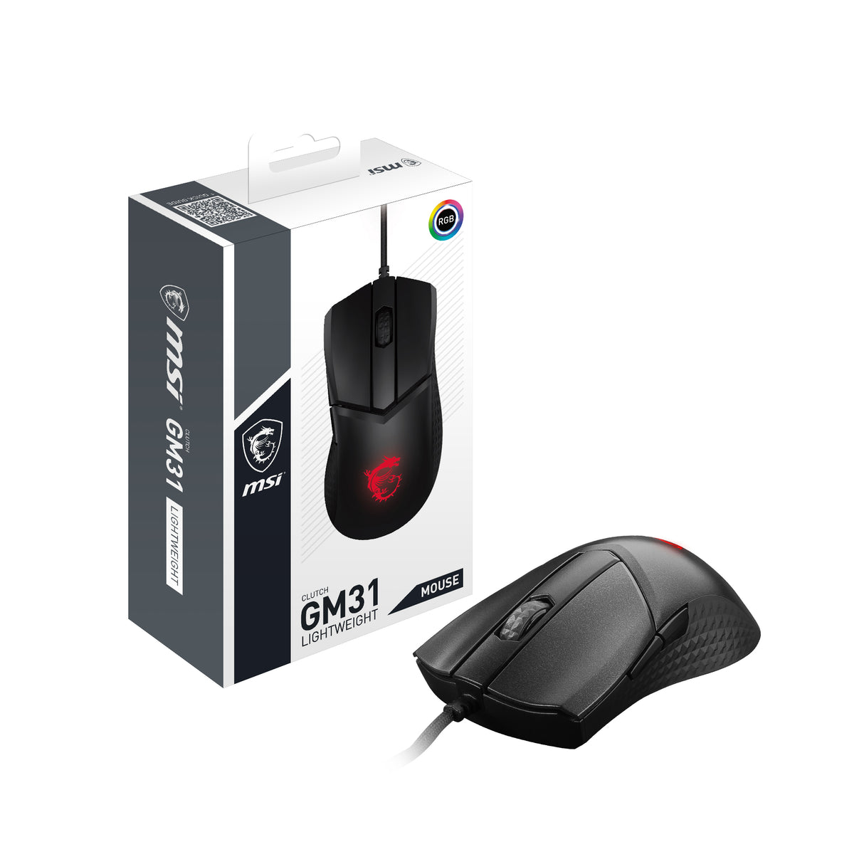 MSI CLUTCH GM31 – Wired USB / 12000 DPI / Lightweight – Gaming Mouse