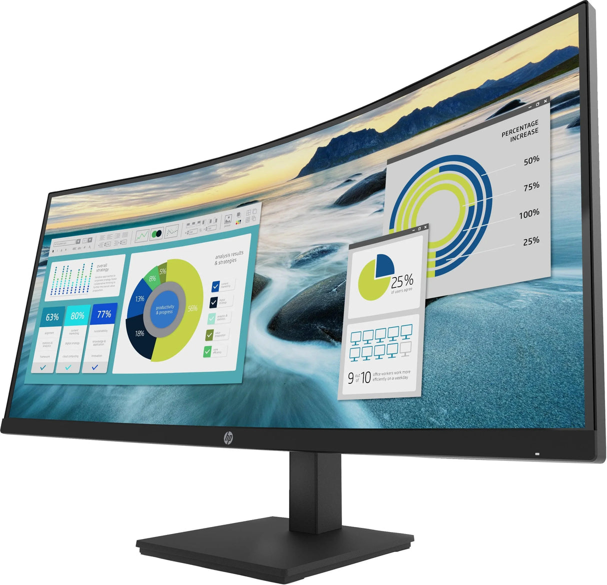 HP P34hc Monitor – 34" / QHD / IPS / 60Hz – Business Monitor