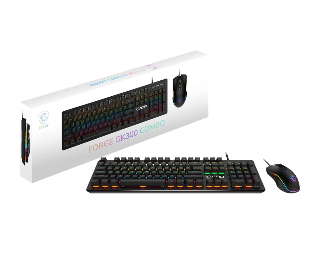 MSI FORGE GK300 COMBO – Desktop Platform / Mouse Platform / Standard – Keyboard & Mouse Tray