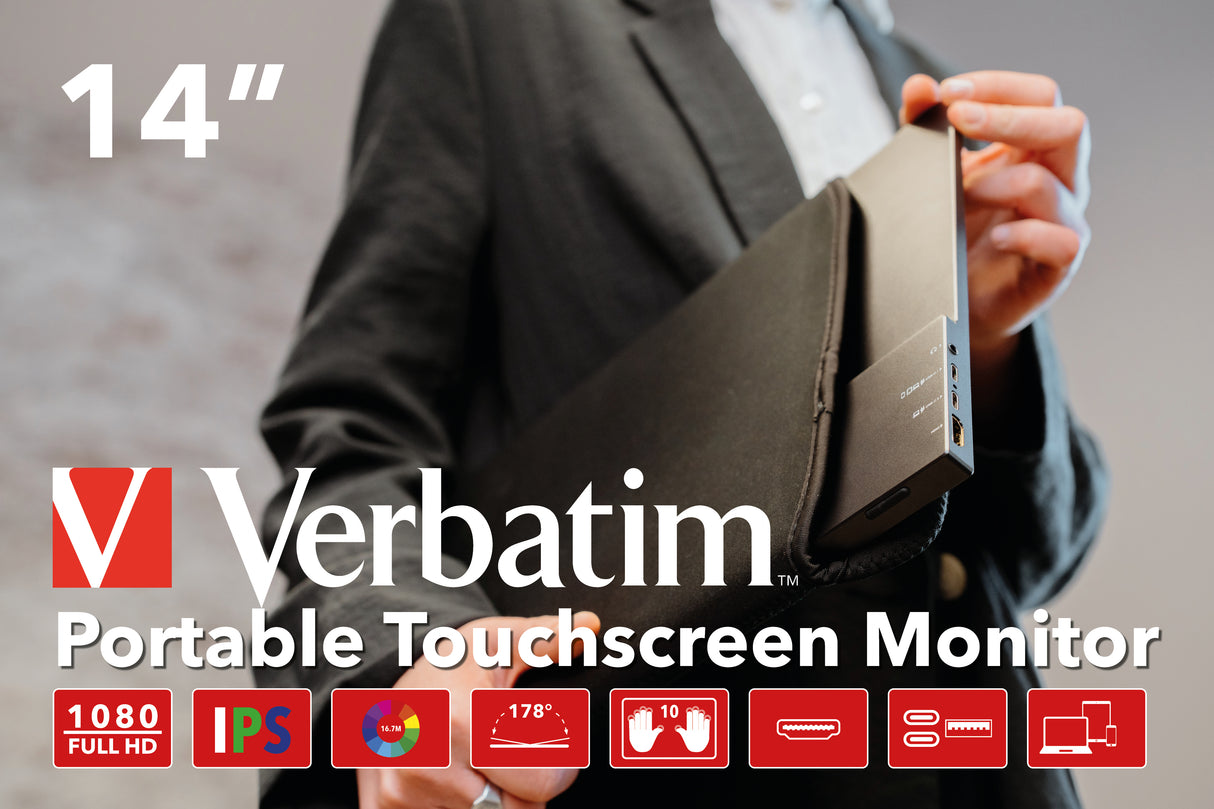 VERBATIM 49591 Monitor (14") Touchscreen