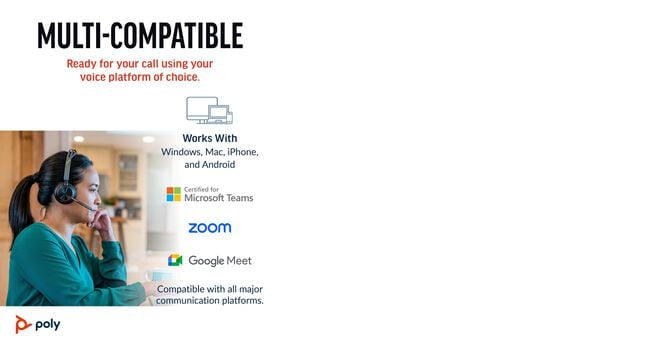 POLY Voyager Focus 2 MS Teams Certified USB-C Headset