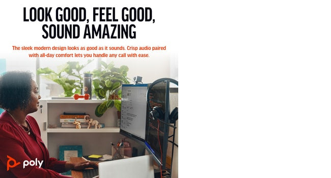 POLY Blackwire 3325 Wired On-ear Stereo Headset