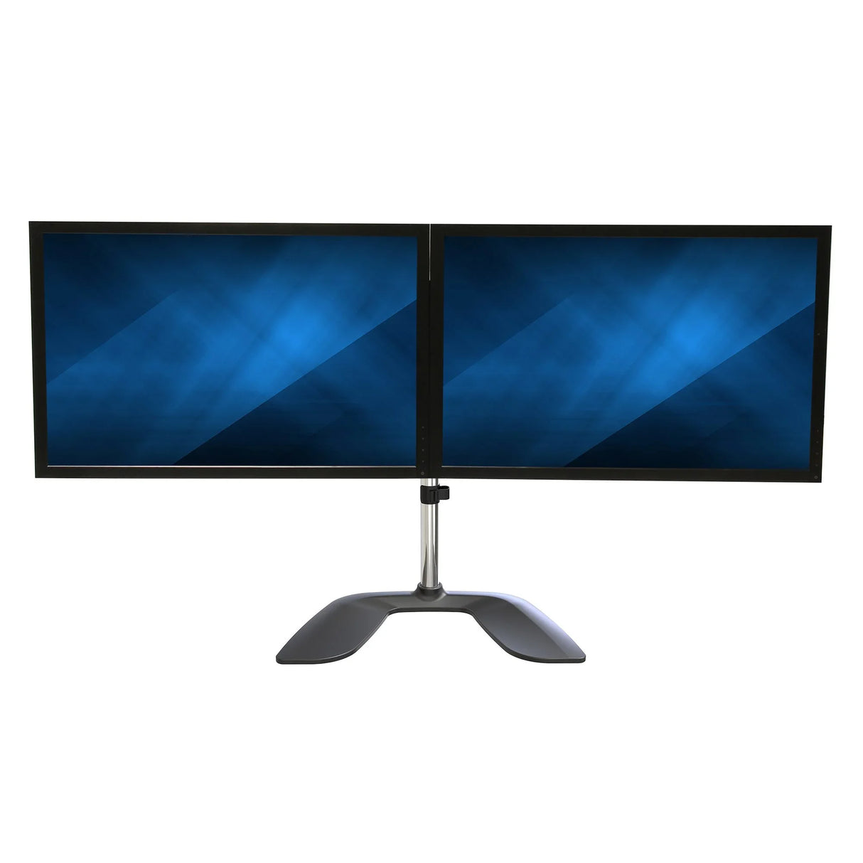 STARTECH Dual Monitor Stand - Ergonomic Desktop Monitor Stand for up to 32" VESA Displays - Free-Standing Articulating Universal Computer Monitor Mount - Adjustable Height - Silver (ARMDUALSS) (ARMDUALSS)