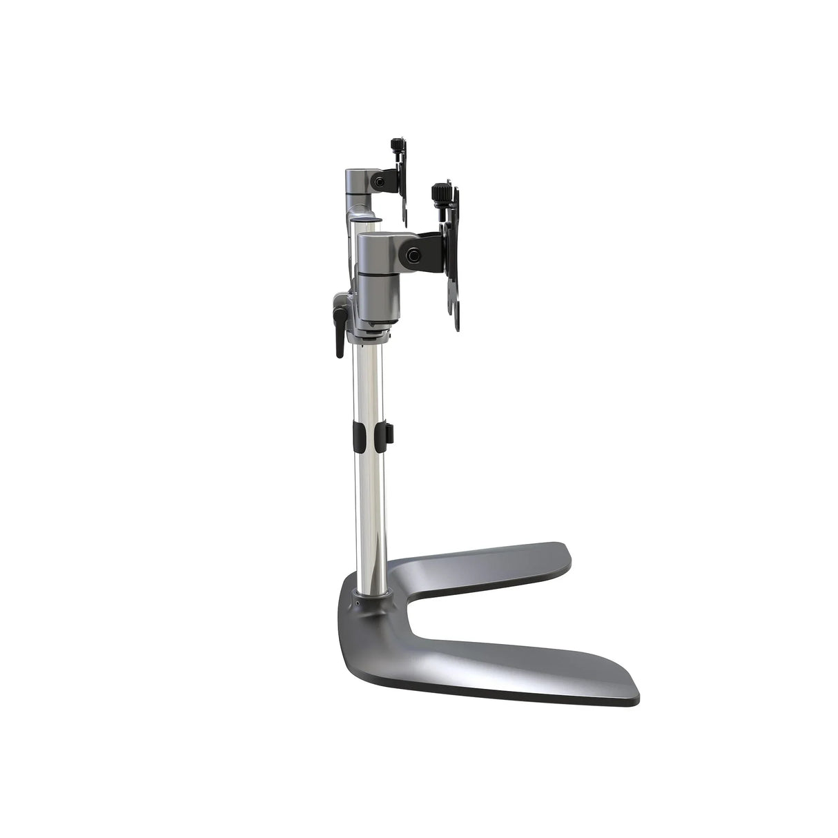 STARTECH Dual Monitor Stand - Ergonomic Desktop Monitor Stand for up to 32" VESA Displays - Free-Standing Articulating Universal Computer Monitor Mount - Adjustable Height - Silver (ARMDUALSS) (ARMDUALSS)