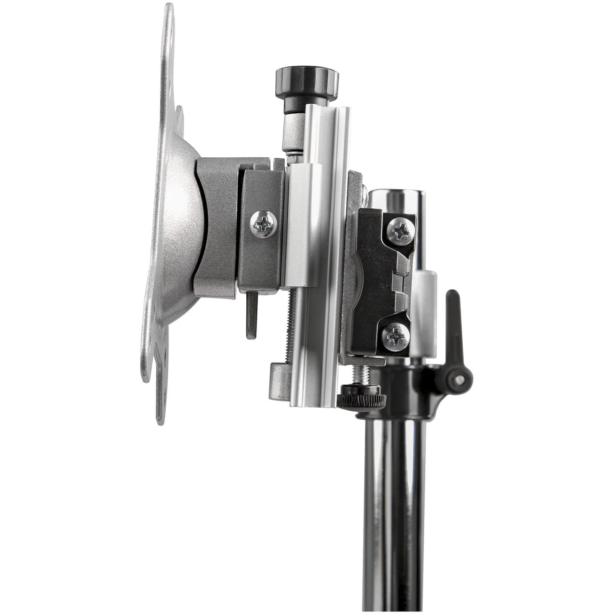 STARTECH Dual Monitor Stand - Ergonomic Free Standing Dual Monitor Desktop Stand for two 24" VESA Mount Displays - Synchronized Height Adjustable - Double Monitor Pole Mount - Silver (ARMDUOSS) (ARMDUOSS)