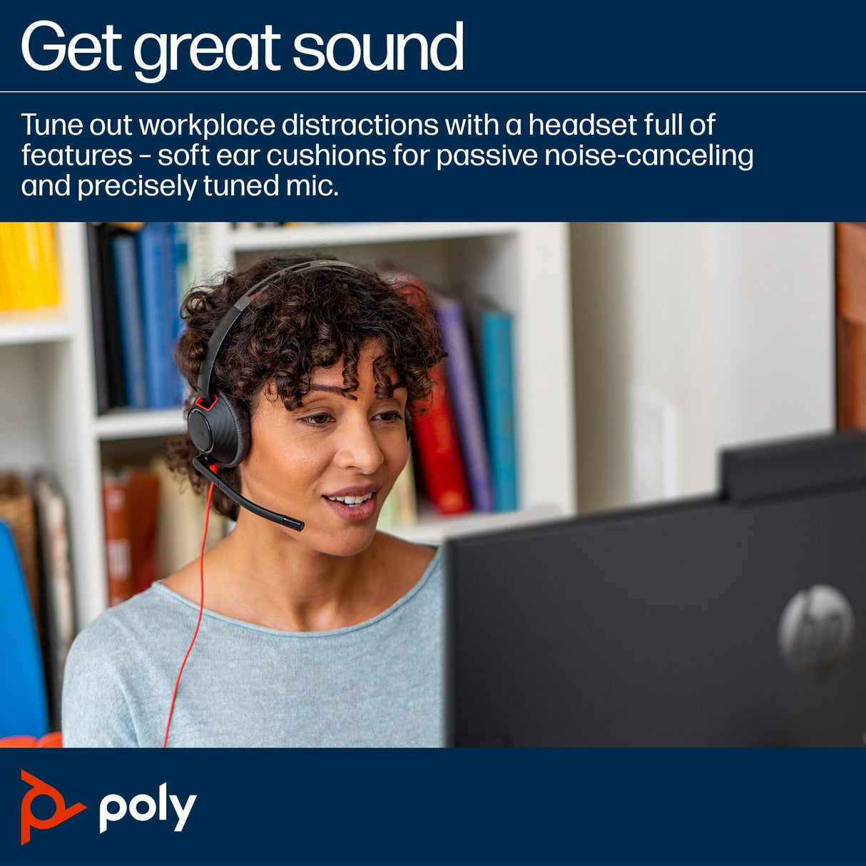 POLY Blackwire C5210 USB-C Inline Cable Headset