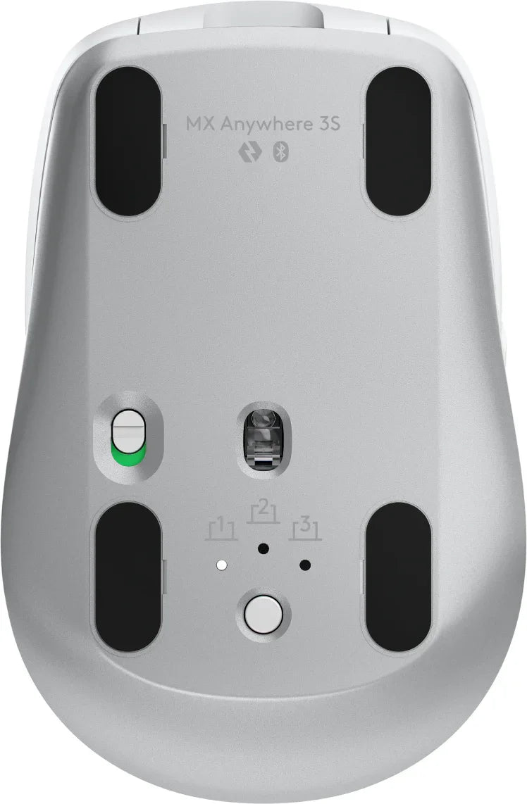 LOGITECH MX Anywhere 3S – Wireless (Bluetooth + 2.4GHz) / 8000 DPI / Silent Click – Travel Wireless Mouse