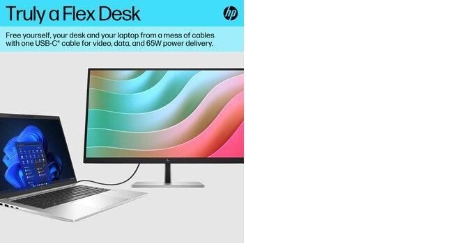 HP E-Series E27k G5 computer monitor (27") 4K Ultra HD Black, Silver