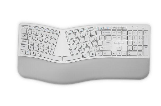 KENSINGTON Pro Fit Ergo Wireless Keyboard—Gray (K75402US) KENSINGTON